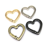 Heart Shape Metal Spring Handbag Buckle Key Ring Pendant Key Chain Clip