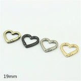 Heart Shape Metal Spring Handbag Buckle Key Ring Pendant Key Chain Clip