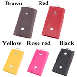 1PC Portable PU Key Wallet Case Car Keychain Bag Solid Storage Bag