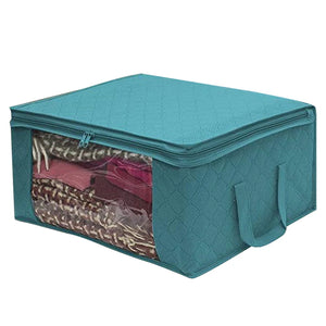 Large Storage Box Zipper Cover Window Organizer Cloth Toy Foldable Box