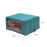 Large Storage Box Zipper Cover Window Organizer Cloth Toy Foldable Box