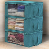 Large Storage Box Zipper Cover Window Organizer Cloth Toy Foldable Box