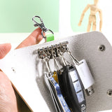 Portable Leather Housekeeper Car Key Holder Bag Case Unisex Wallet Cover