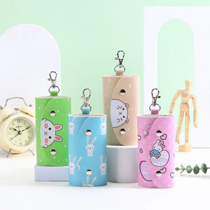 Portable Leather Housekeeper Car Key Holder Bag Case Unisex Wallet Cover