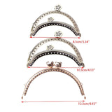 Retro Flower Metal Frame Kiss Clasp For Handle Bag Purse 8.5/10.5/12.5cm