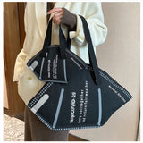 Letter Casual Canvas Tote Bags Ladies Hand Bags Sac A Main Femme Totes