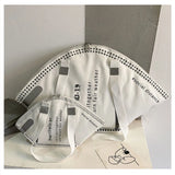 Letter Casual Canvas Tote Bags Ladies Hand Bags Sac A Main Femme Totes
