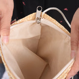 Summer Rattan Grass Crossbody Bag for Women