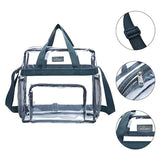 Clear PVC Shoulder Bag Large Capacity with Front Pocket Stadium Approved