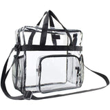 Clear PVC Shoulder Bag Large Capacity with Front Pocket Stadium Approved