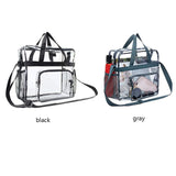 Clear PVC Shoulder Bag Large Capacity with Front Pocket Stadium Approved