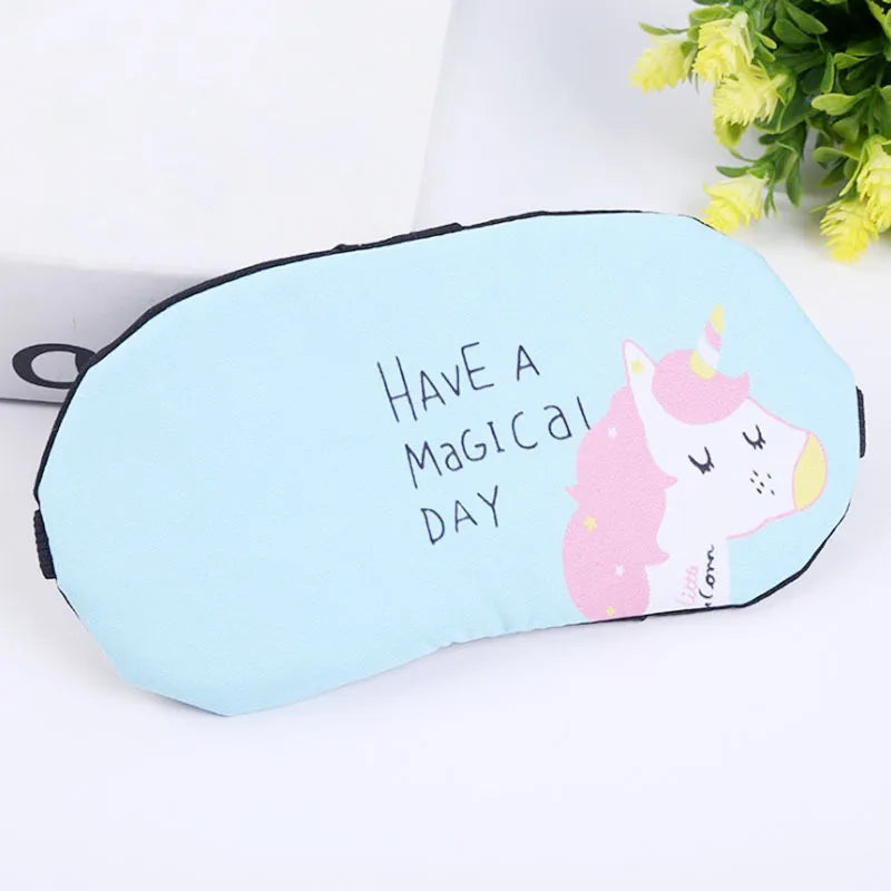 Flamingo Sleeping Eye Mask Blindfold Travel Accessory