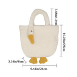 Woman Goose Cashmere Shoulder Bag Girl Cashmere Handbag Winter Warm