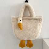 Woman Goose Cashmere Shoulder Bag Girl Cashmere Handbag Winter Warm