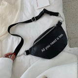 Women Fanny Pack PU Waist Fanny Pack Chest Crossbag Travel Sports Zipper Pouch