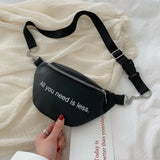 Women Fanny Pack PU Waist Fanny Pack Chest Crossbag Travel Sports Zipper Pouch
