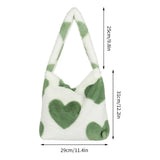 Women's Fluffy Shoulder Bag Top-handle Handbag Plush Tote Shopping Bag