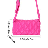 Women Winter Tote Shoulder Bag Large Capacity Puffy Handbag Lightweight Quilted