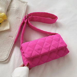 Women Winter Tote Shoulder Bag Large Capacity Puffy Handbag Lightweight Quilted