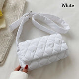 Women Winter Tote Shoulder Bag Large Capacity Puffy Handbag Lightweight Quilted
