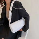 Women Winter Tote Shoulder Bag Large Capacity Puffy Handbag Lightweight Quilted