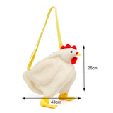 Women Plush Crossbody Chicken Shoulder Bag Cartoon Purse Mini Messenger Tote Han