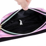 Women Waist Bag PU Travel Leisure Waist Bag Laser Holographic Banana
