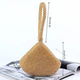 Women's Triangle Glitter Handbag Purse Clutch Evening Bags