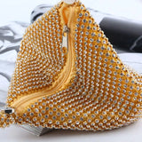 Women's Triangle Glitter Handbag Purse Clutch Evening Bags