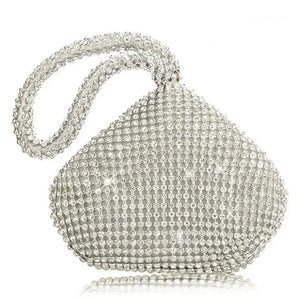 Women's Triangle Glitter Handbag Purse Clutch Evening Bags