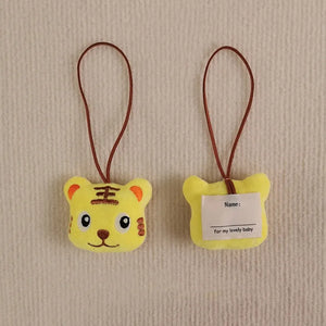 Plush Bear Key Chain Anti-Lost Name Tag for Girls Bags