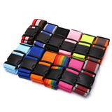 2M Rainbow Luggage Strap with Buckle, Packing Baggage Belts
