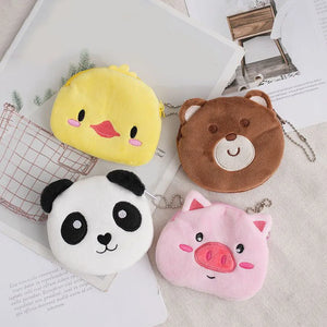 Animal Shape Mini Pig Plush Wallet Coin Purse