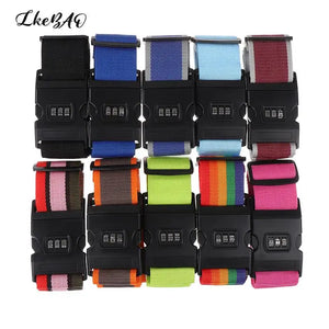 Anti-theft Luggage Strap with Password Lock Adjustable Secure Packing Belt