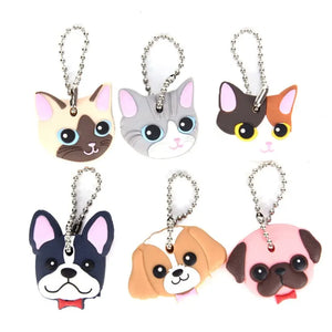 Cartoon Dog Key Case Cover Silicone Protective KEY Wallet Cat Rubber Holder