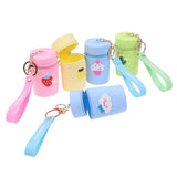 Silicone Bucket Bag Coin Purse with Keychain Pendant