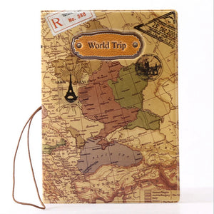 Map Travel Passport Holder Ticket Document Protector Cover Case Bag Wallet