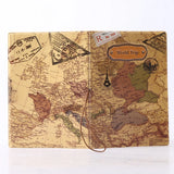 Map Travel Passport Holder Ticket Document Protector Cover Case Bag Wallet