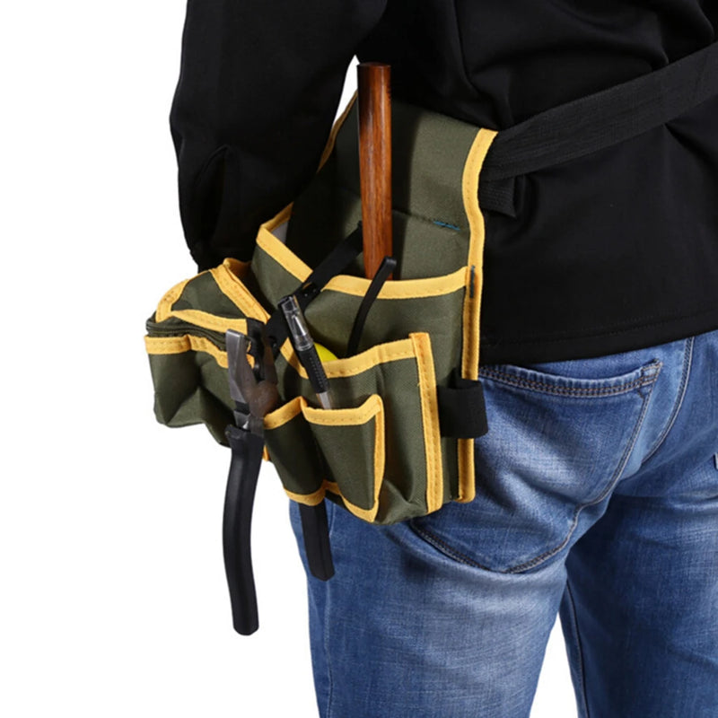 Electrician Tool Waist Packs Canvas Pouch Bag Multiple Pocket With Belt