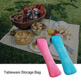 Portable Tableware Bag Reusable Cutlery Kit Case Pouch Dinnerware Picnic Fork
