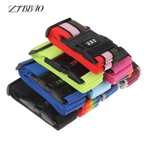 Adjustable Password Lock Luggage Strap Secure Belt Anti-theft