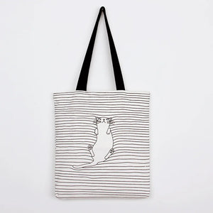 Women Casual Animal Print Tote Beach Handbag Cotton Linen