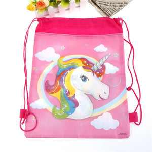 Kids Unicorn Drawstring Bag Cartoon Theme Unicorn String Bag