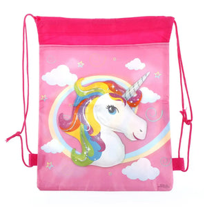 Kids Unicorn Drawstring Bag Cartoon Theme Unicorn String Bag