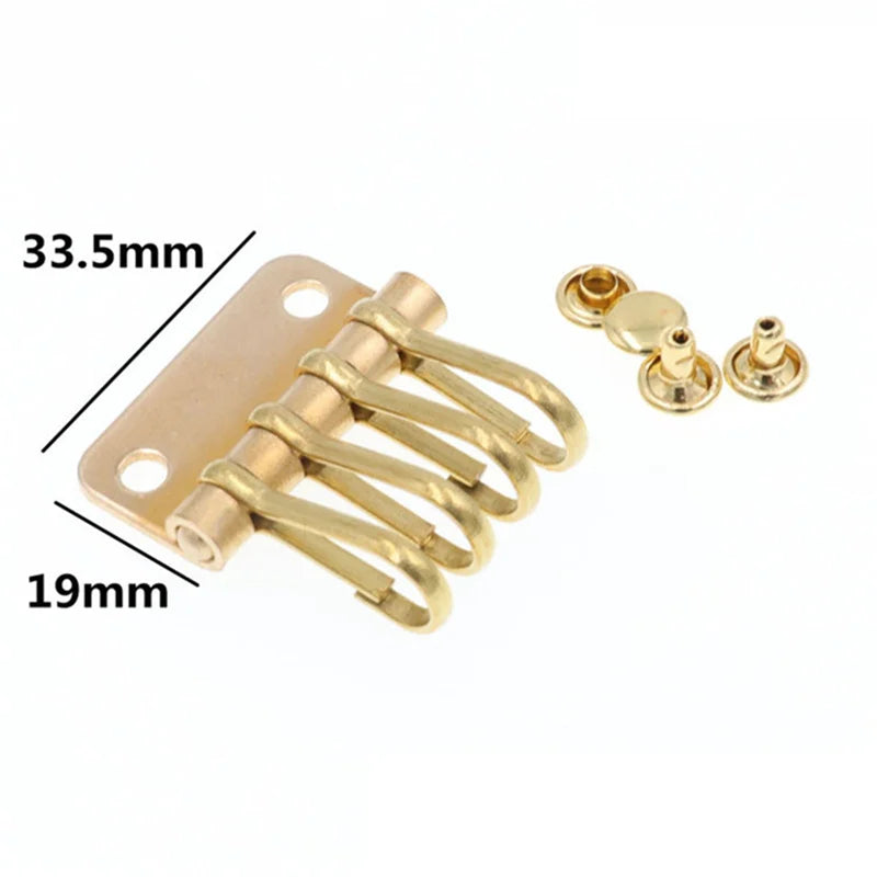 1PCS Brass/zinc Alloy Key Snap Hook Key Holder Key Row Rivet Hook