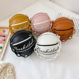 Pink Basketball Bag Crossbody Chain Hand Bag for Women