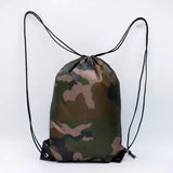 Camouflage Waterproof Drawstring Gym Bag Foldable Backpack Hiking Camping Pouch
