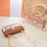 Chain PU Leather Crossbody Bag Lock Travel Handbag 5 Colors