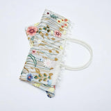 Floral Embroidered Mesh Shoulder Bag Summer Style Eco Shopping Tote