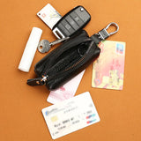 Leather Unisex Key Bag Men's Wallets Key Purse Keychain Cover